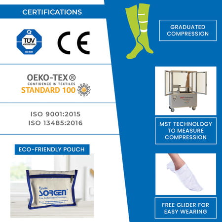 Sorgen Royale Soft Class Ii Varicose Veins Stockings Knee Length (Large)