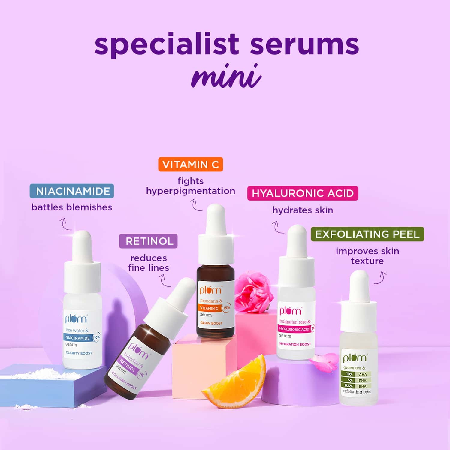 Buy PLUM SPECIALIST SERUM MINIS STARTER PACK OF 5 Online & Get Upto
