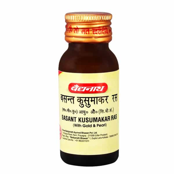 Baidyanath Ayurved Basant Kusumakar Ras 10 Tabs | Gold & Pearl | Diabetic Care