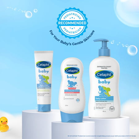 Cetaphil Baby Moisturising Bath & Wash | Aloe Vera & Almond Oil | Bottle | 230 Ml