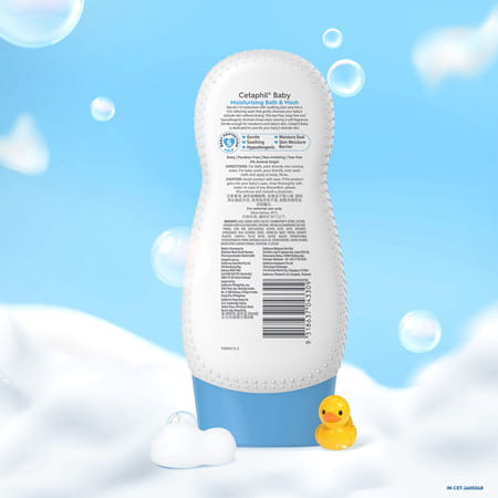 Cetaphil Baby Moisturising Bath & Wash | Aloe Vera & Almond Oil | Bottle | 230 Ml