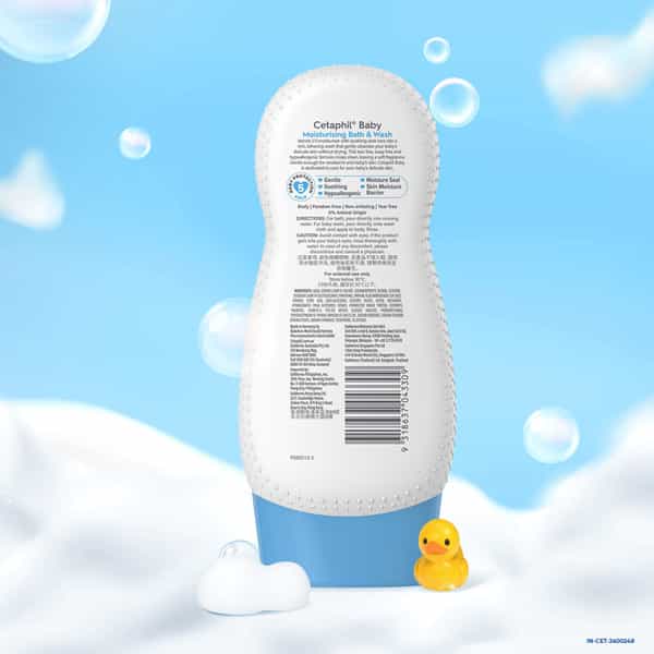 Cetaphil Baby Moisturising Bath & Wash | Aloe Vera & Almond Oil | Bottle | 230 Ml
