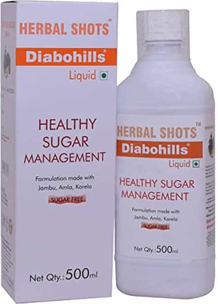 Herbal Shots Diabohills Healthy Sugar Management With Karela Jamun Juice - 5X500ml (Pack Of 5)