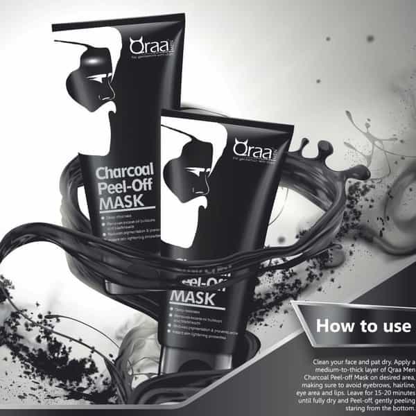 Qraa Men Charcoal Peel Off Mask 100 Gm