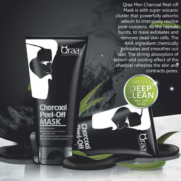 Qraa Men Charcoal Peel Off Mask 100 Gm