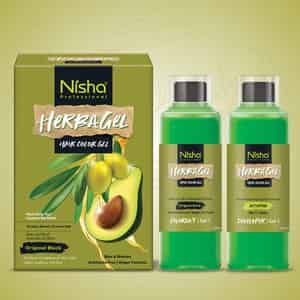 Nisha Herbagel Hair And Beard Colour Gel Original Black 1000ml | Ammonia Free | No Parabens | Vegan