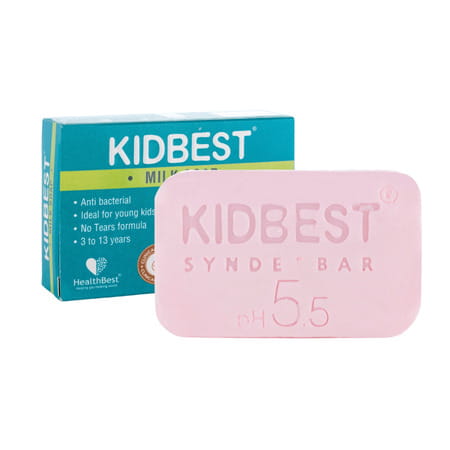 Healthbest Kidbest Milk Soap For Kids|Anti-Bacterial|Normal Sensitive & Dry Skin (3x Pack)