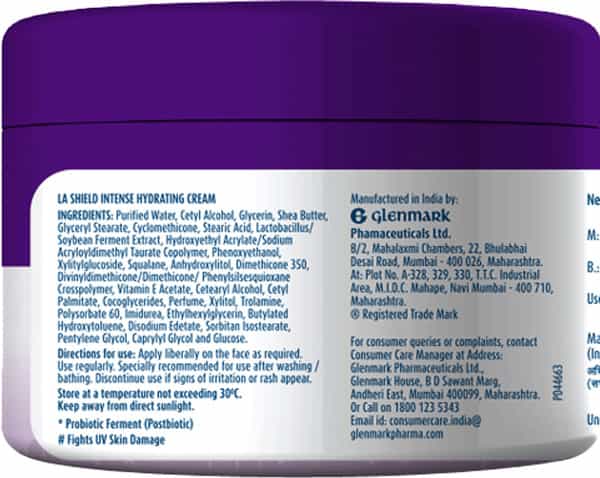La Shield Intense Hydrating Cream Probiotic Moisturizer 50 Gm