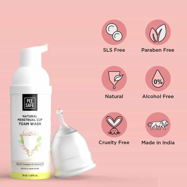 Pee Safe Natural Menstrual Cup Foam Wash (50 Ml)