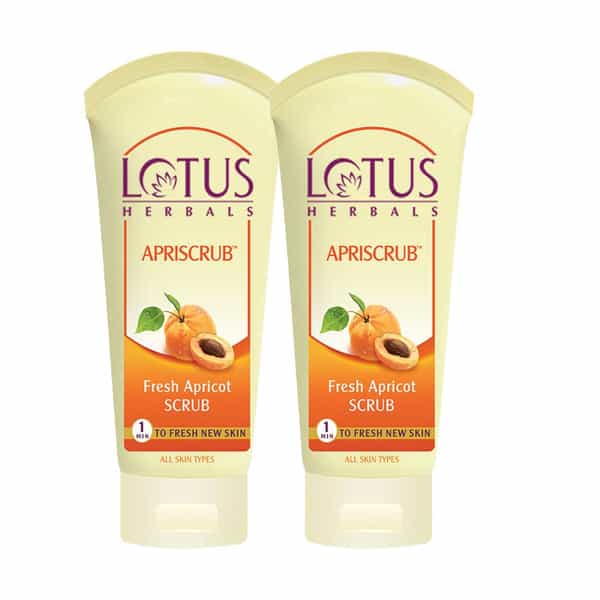 Lotus Herbals Apriscrub Fresh Apricot Scrub 100G ( Pack Of 2 )