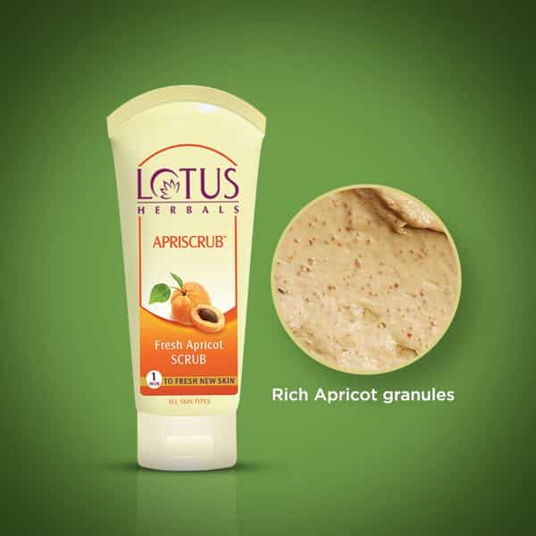 Lotus Herbals Apriscrub Fresh Apricot Scrub 100G ( Pack Of 2 )