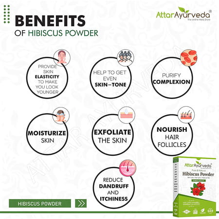 Attar Ayurveda Hibiscus Powder For Hair Growth (100 Grams)