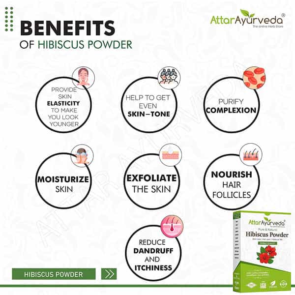 Attar Ayurveda Hibiscus Powder For Hair Growth (100 Grams)