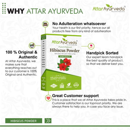 Attar Ayurveda Hibiscus Powder For Hair Growth (100 Grams)