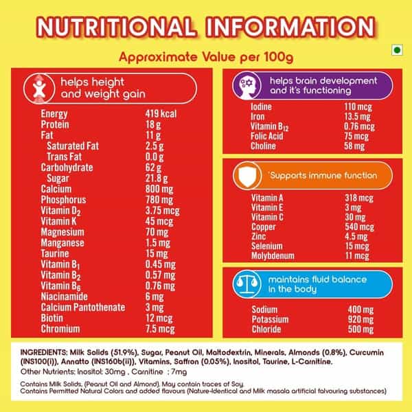 Complan Nutrition Drink Pista Badam 500G Refill