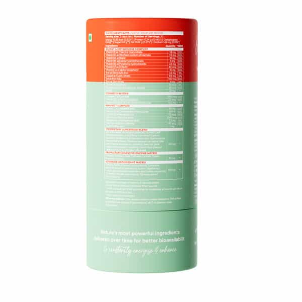 Wellbeing Nutrition Slow Multivitamin For Men With 100% Rda Of Essential Nutrients 60 Caps