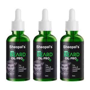 Sheopal's Beard Growth Oil Pro+ | For Uneven & Fast Growth | 50ml | Pack Of 3