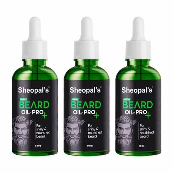 Sheopal's Beard Growth Oil Pro+ | For Uneven & Fast Growth | 50Ml | Pack Of 3