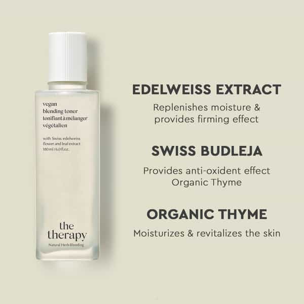 The Face Shop The Therapy Vegan Blending Toner- Organic & Vegan Toner To Smooth Wrinkles - 180Ml