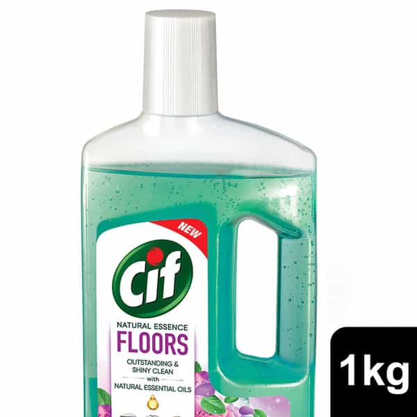 Cif Natural Essence Floor Cleaner For Tough Stains Summer Flower & Mint Scent 997Ml