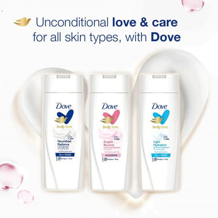 Dove Body Love Supple Bounce Body Lotion For Dry Skin Paraben Free (100ml)