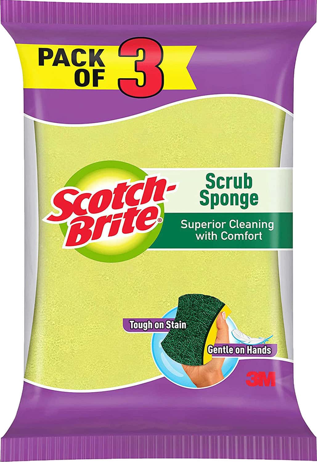 Scotch-Brite Scrub Sponge Pack Of 3
