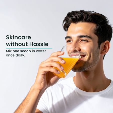 Neuherbs Skin Glow Collagen Powder- 200g (Orange Flavour) With Hyaluronic Acid | Vitamin E & C