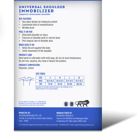 Liveasy Ortho Care Universal Shoulder Immobilizer Small