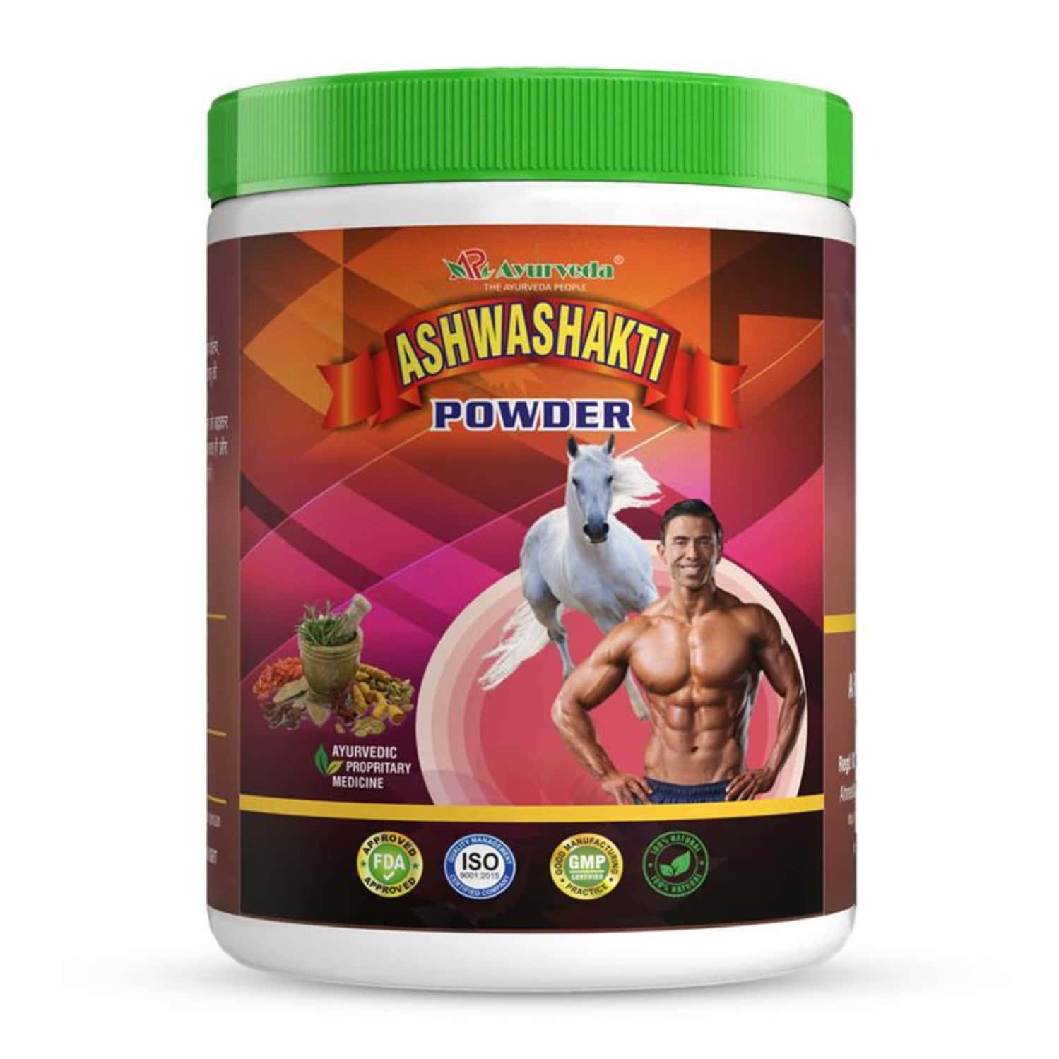 A R Ayurveda Ashwashakti Ashwagandha Powder For Weight And Muscles Gain Powder For Men - 200gm