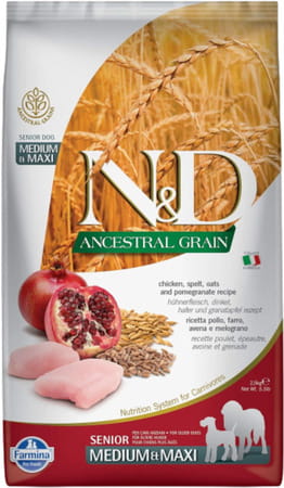 Farmina N&D Ancestral Grain Dry Dog Food | Senior Adult Medium & Maxi Breed | 2.5-Kg