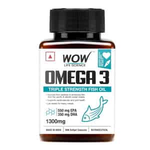 Wow Life Science Omega 3 Capsules Bottle Of 60