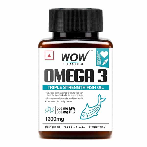 Wow Life Science Omega 3 Capsules Bottle Of 60