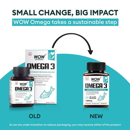 Wow Life Science Omega 3 Capsules Bottle Of 60