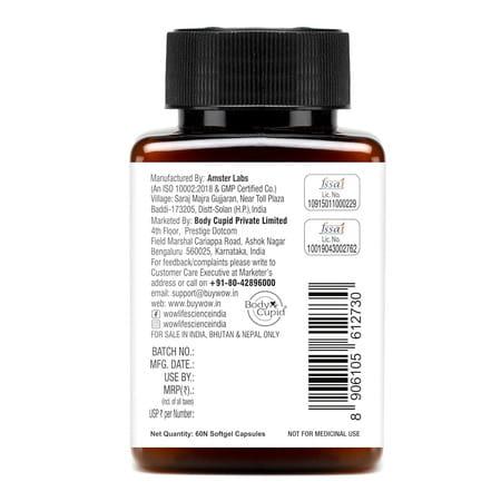 Wow Life Science Omega 3 Capsules Bottle Of 60