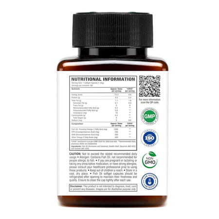 Wow Life Science Omega 3 Capsules Bottle Of 60