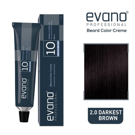 Evano Professional Beard Colour Darkest Brown 50g | Ammonia Free | 100% Grey Coverage In 10 Minutes