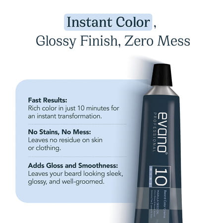Evano Professional Beard Colour Darkest Brown 50g | Ammonia Free | 100% Grey Coverage In 10 Minutes
