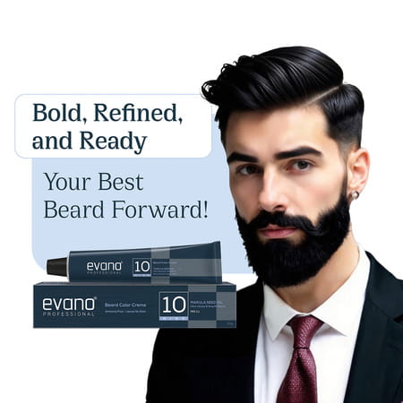 Evano Professional Beard Colour Darkest Brown 50g | Ammonia Free | 100% Grey Coverage In 10 Minutes