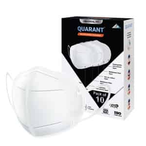 Quarant N95 Face Mask With Adjustable Nose Pin - Pack Of 10