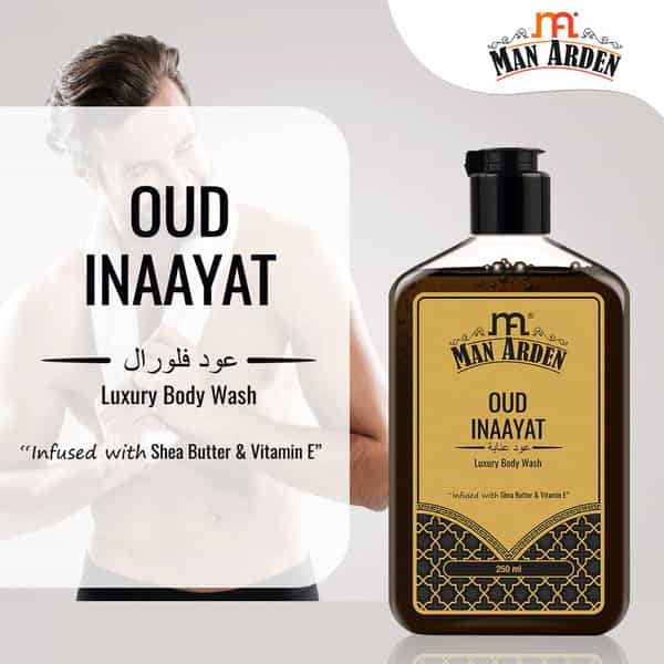Man Arden Oud Inaayat Luxury Body Wash Infused With Shea Butter & Vitamin E 250Ml