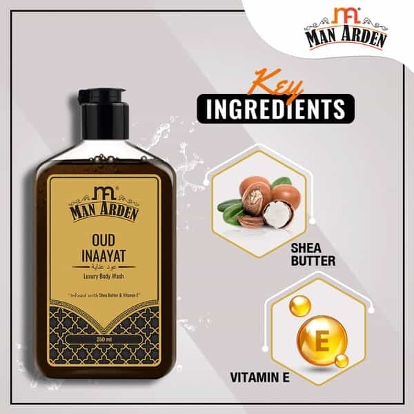 Man Arden Oud Inaayat Luxury Body Wash Infused With Shea Butter & Vitamin E 250Ml