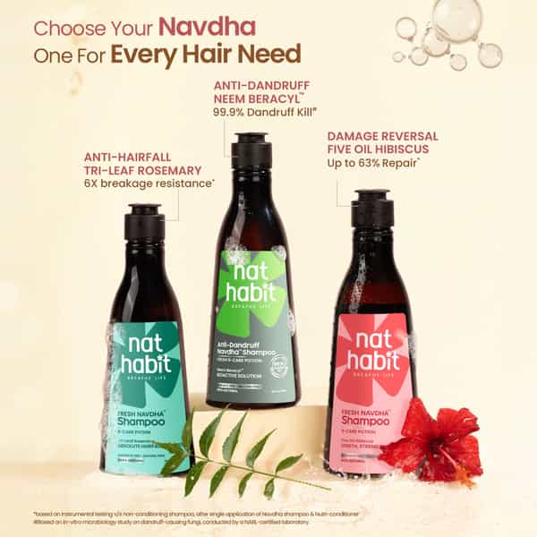 Nat Habit Hibiscus Shampoo & Conditioner Combo With Reetha & Amla For Men & Women 400 Ml