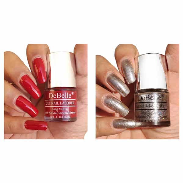 Debelle Gel Nail Polish Gift Set Of 2 Moulin Rouge | Sparkling Dust -16 Ml (8 Ml Each)