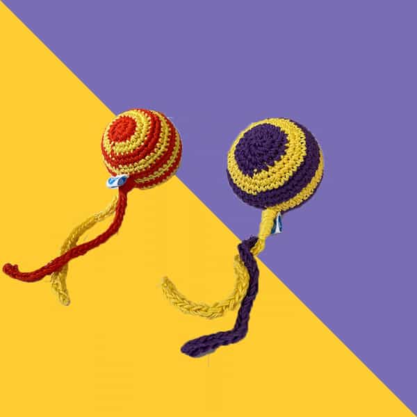 Captain Zack Crochet Stripped Ball Large Dog Toy