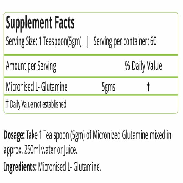 Natures Velvet Micronised Glutamine Monohydrate | 300Gms