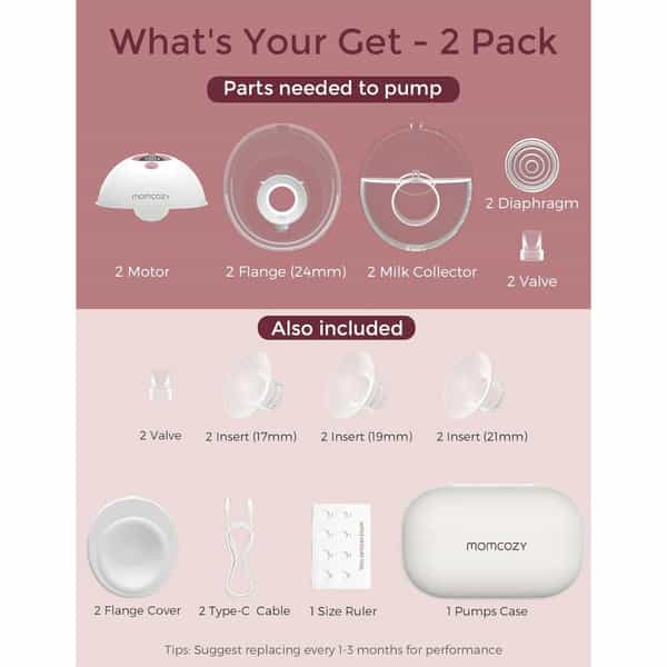 Momcozy Breast Pump M5 Double Cozy Red