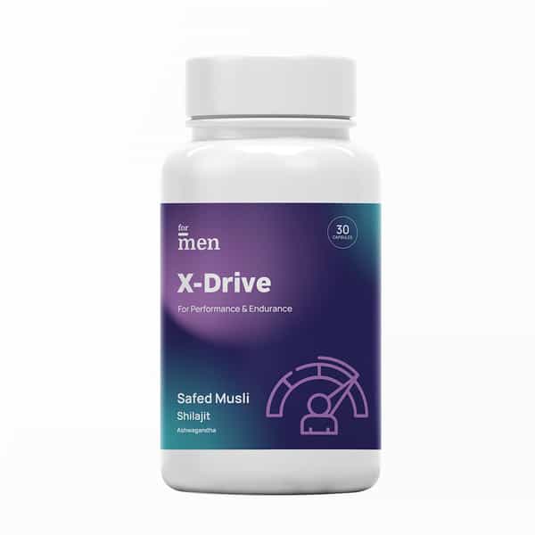 Formen X-Drive Capsules For Performance & Endurance For Men - Safed Musli | Shilajit | Ashwagandha