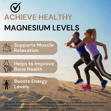Pure Nutrition Magnesium Glycinate Tablets For Bone And Muscle Health 60 Veg Tablets