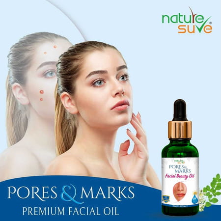 Nature Sure Pores And Marks Facial Oil With Spf 50 Sunscree | Natural Skin Glow - 30ml
