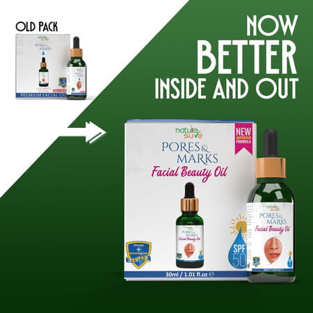 Nature Sure Pores And Marks Facial Oil With Spf 50 Sunscree | Natural Skin Glow - 30ml